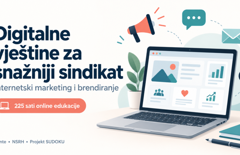 Digitalnim vještinama do snažnije sindikalne komunikacije – edukacija u sklopu projekta SUDOKU