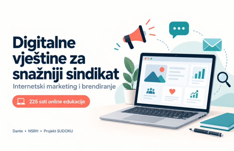 Digitalnim vještinama do snažnije sindikalne komunikacije – edukacija u sklopu projekta SUDOKU